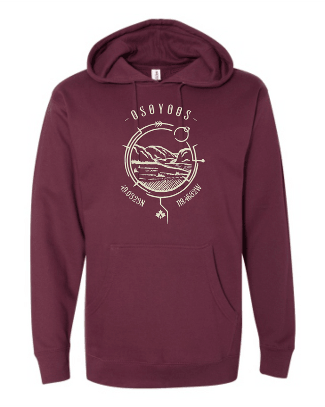Osoyoos Hoodie - Latitude/Longitude Series - Lake Therapy apparel