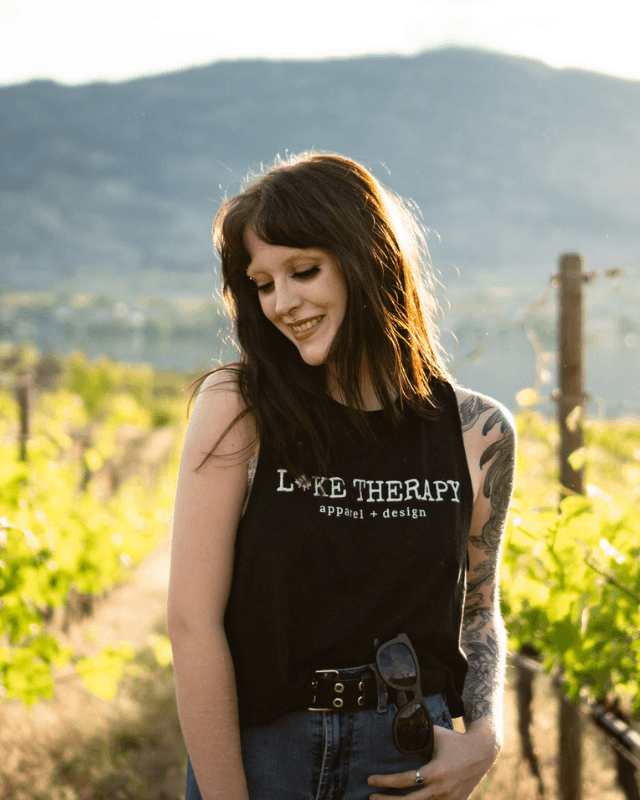 Osoyoos Latitude/Longitude Series - Crop Tank - Lake Therapy apparel