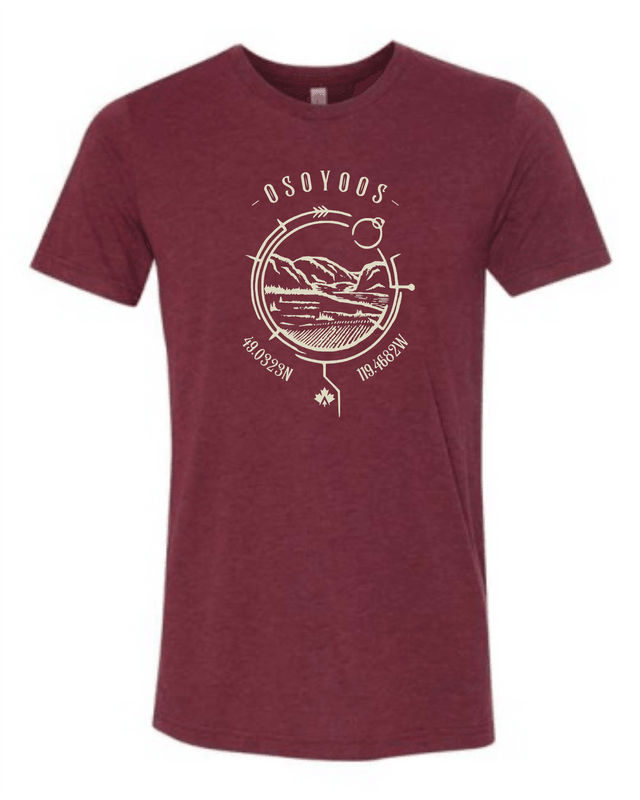 Osoyoos Lake Life Essential Tee - Latitude/Longitude Series - Lake Therapy apparel 