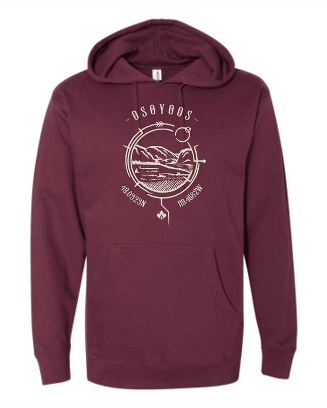 Osoyoos Hoodie - Latitude/Longitude Series - Lake Therapy apparel 