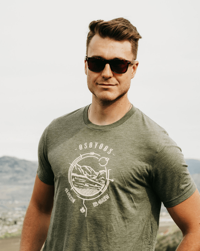 Osoyoos Lake Life Essential Tee - Latitude/Longitude Series - Lake Therapy apparel 