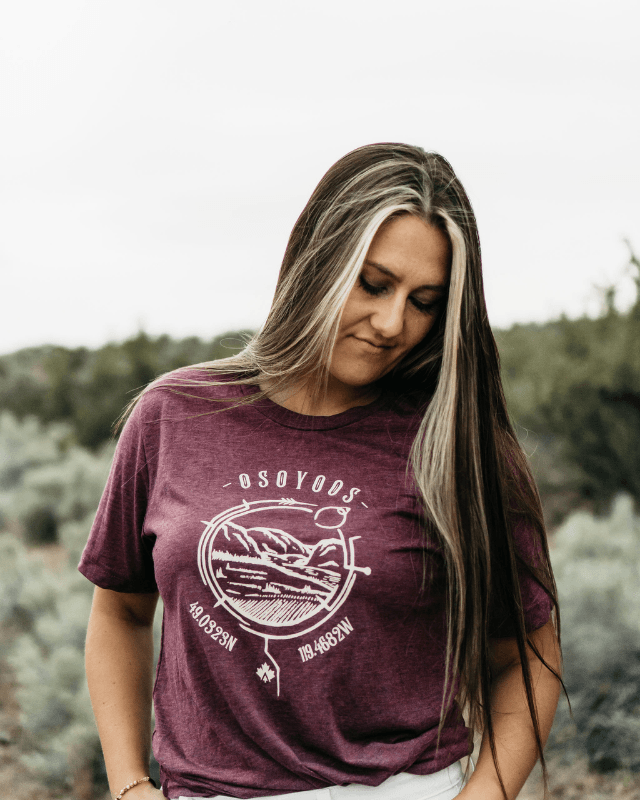 Osoyoos Lake Life Essential Tee - Latitude/Longitude Series - Lake Therapy apparel 